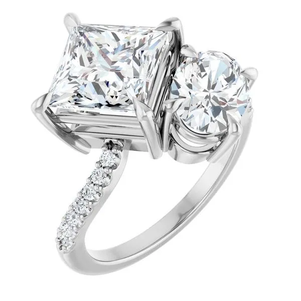 Two-Stone Bypass Engagement Ring Raleigh Diamond Fine Jewelry Raleigh, NC