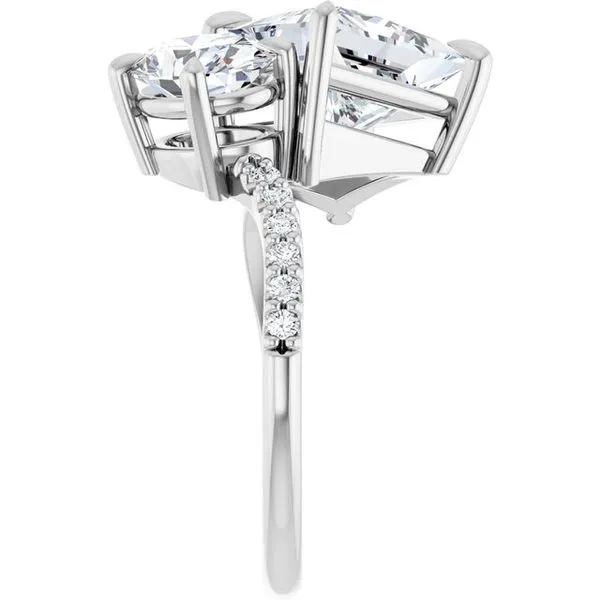 Two-Stone Bypass Engagement Ring Image 4 Raleigh Diamond Fine Jewelry Raleigh, NC