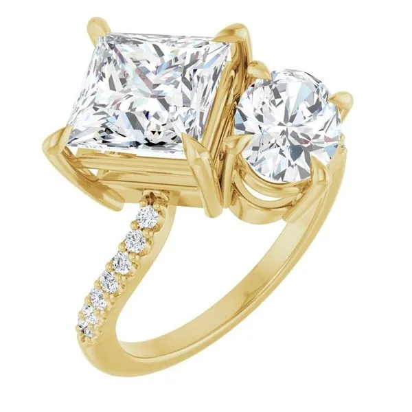 Two-Stone Bypass Engagement Ring Raleigh Diamond Fine Jewelry Raleigh, NC