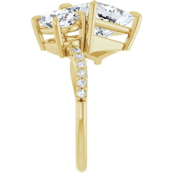 Two-Stone Bypass Engagement Ring Image 4 Raleigh Diamond Fine Jewelry Raleigh, NC