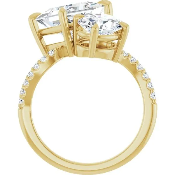 Two-Stone Bypass Engagement Ring Image 2 Raleigh Diamond Fine Jewelry Raleigh, NC