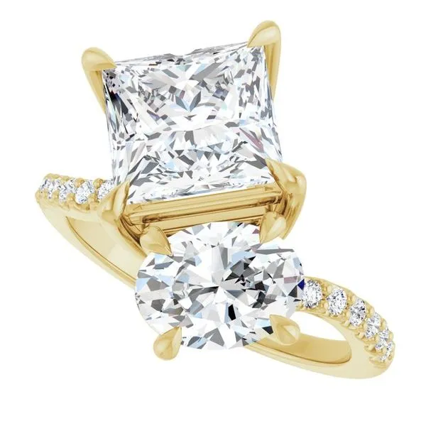 Two-Stone Bypass Engagement Ring Image 5 Raleigh Diamond Fine Jewelry Raleigh, NC