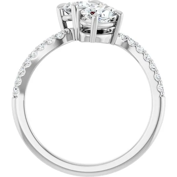 Two-Stone Bypass Engagement Ring Image 2 Raleigh Diamond Fine Jewelry Raleigh, NC