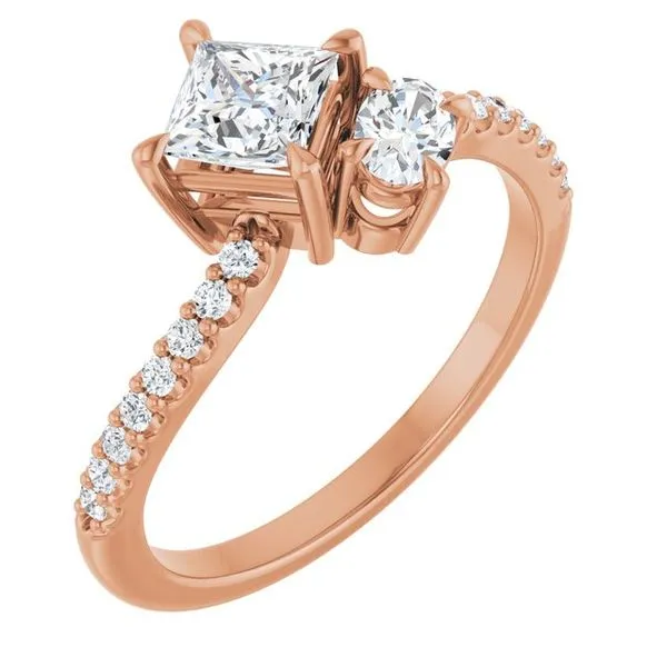 Two-Stone Bypass Engagement Ring Raleigh Diamond Fine Jewelry Raleigh, NC