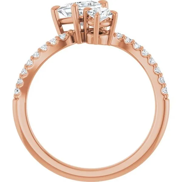Two-Stone Bypass Engagement Ring Image 2 Raleigh Diamond Fine Jewelry Raleigh, NC