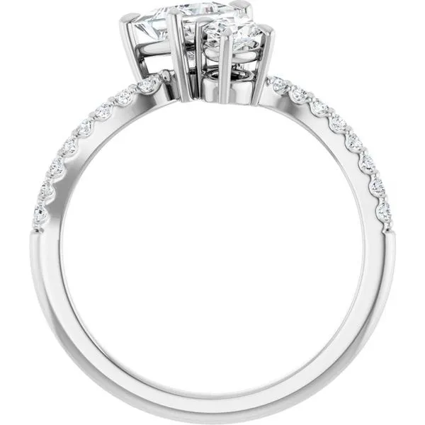Two-Stone Bypass Engagement Ring Image 2 Raleigh Diamond Fine Jewelry Raleigh, NC