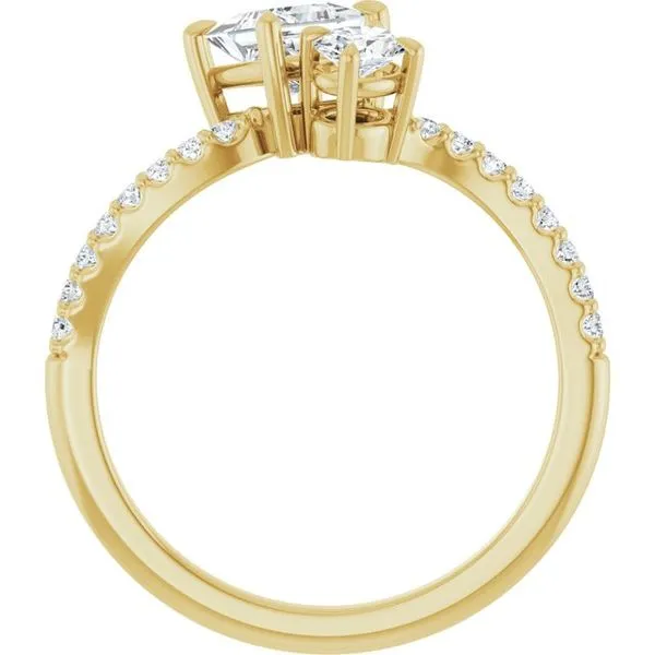 Two-Stone Bypass Engagement Ring Image 2 Raleigh Diamond Fine Jewelry Raleigh, NC