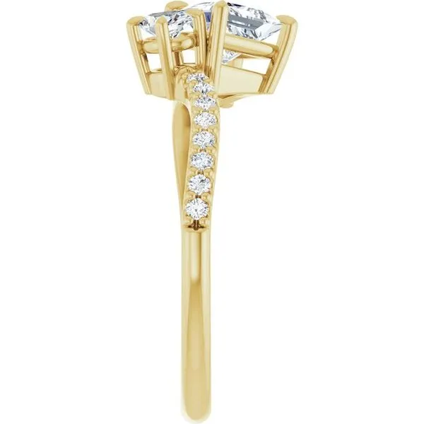 Two-Stone Bypass Engagement Ring Image 4 Raleigh Diamond Fine Jewelry Raleigh, NC