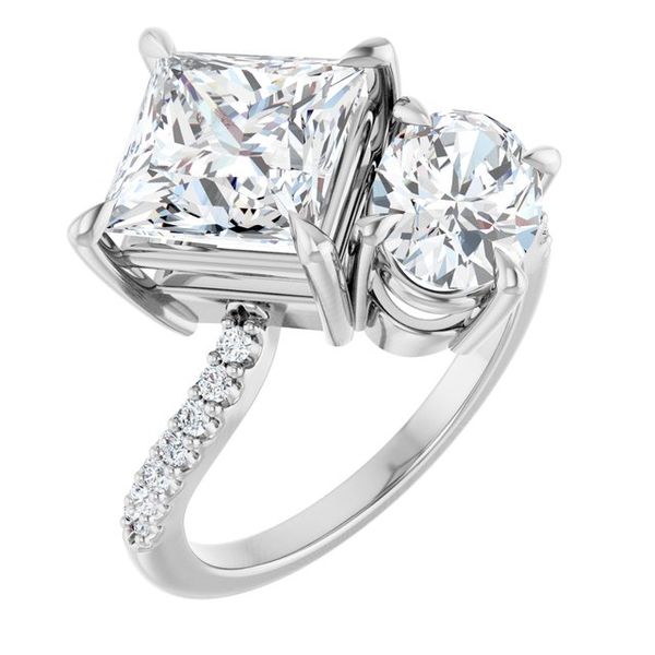 Two-Stone Bypass Engagement Ring