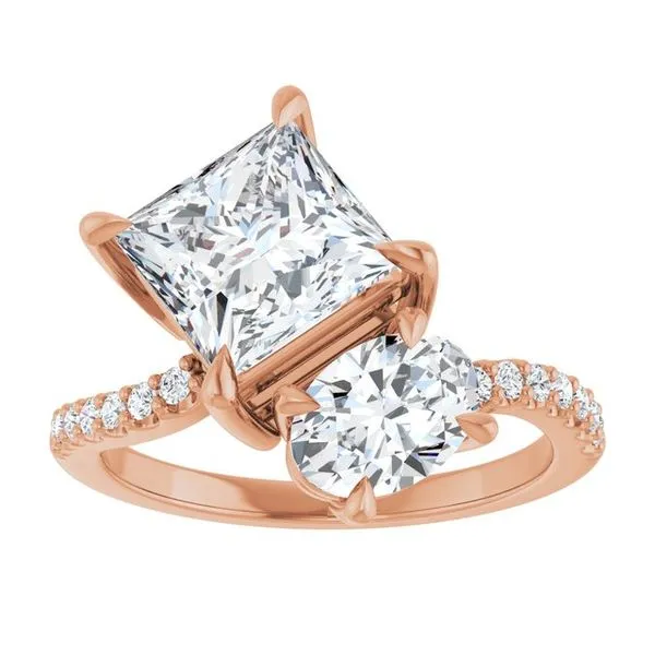 Two-Stone Bypass Engagement Ring Image 3 Raleigh Diamond Fine Jewelry Raleigh, NC