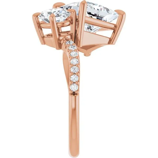 Two-Stone Bypass Engagement Ring Image 4 Raleigh Diamond Fine Jewelry Raleigh, NC