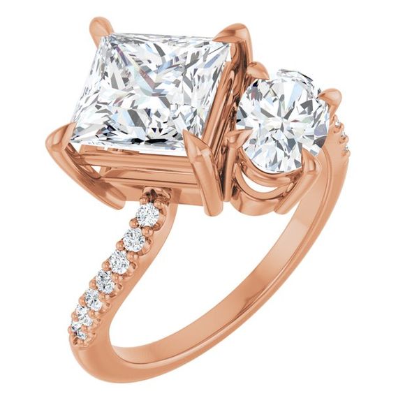 Two-Stone Bypass Engagement Ring