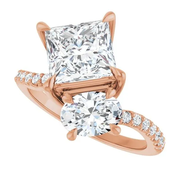 Two-Stone Bypass Engagement Ring Image 5 Raleigh Diamond Fine Jewelry Raleigh, NC