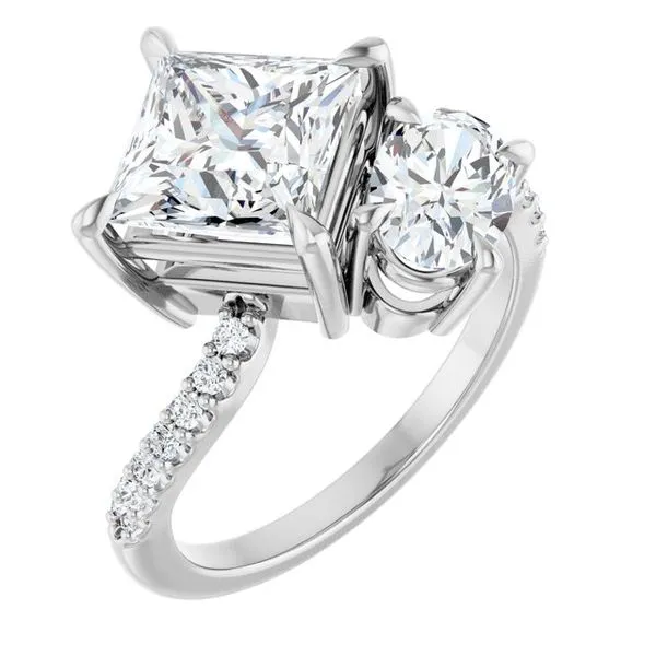 Two-Stone Bypass Engagement Ring Raleigh Diamond Fine Jewelry Raleigh, NC