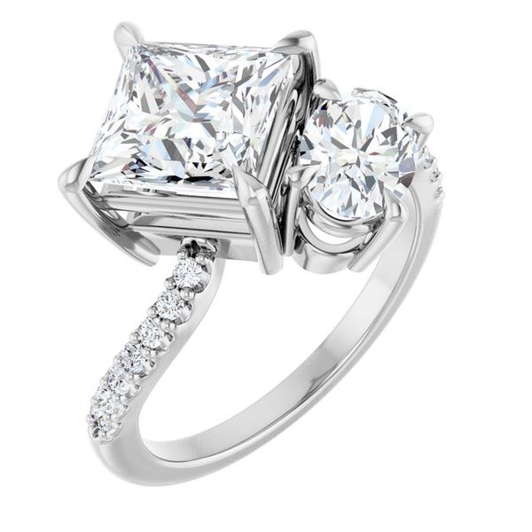 Two-Stone Bypass Engagement Ring
