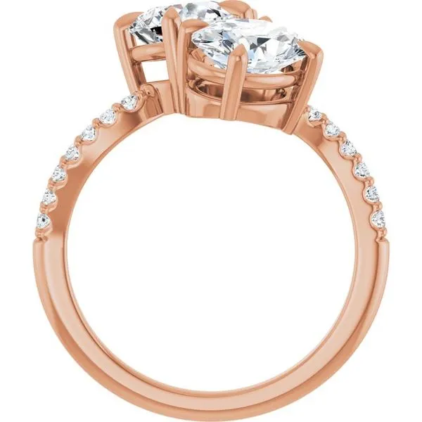Two-Stone Bypass Engagement Ring Image 2 Raleigh Diamond Fine Jewelry Raleigh, NC