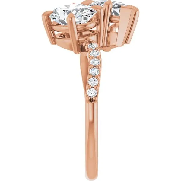 Two-Stone Bypass Engagement Ring Image 4 Raleigh Diamond Fine Jewelry Raleigh, NC