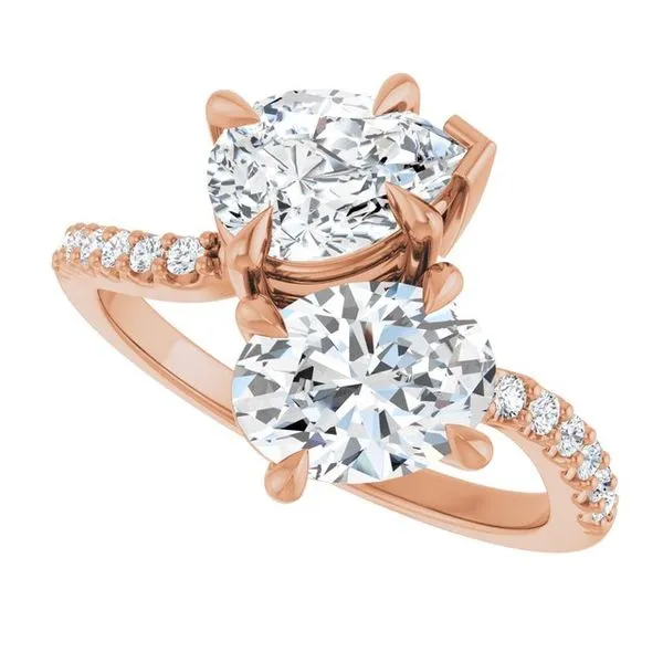 Two-Stone Bypass Engagement Ring Image 5 Raleigh Diamond Fine Jewelry Raleigh, NC