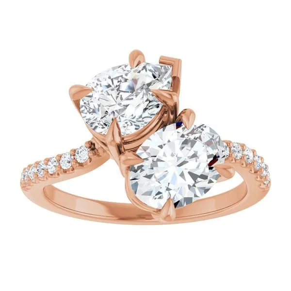 Two-Stone Bypass Engagement Ring Image 3 Raleigh Diamond Fine Jewelry Raleigh, NC