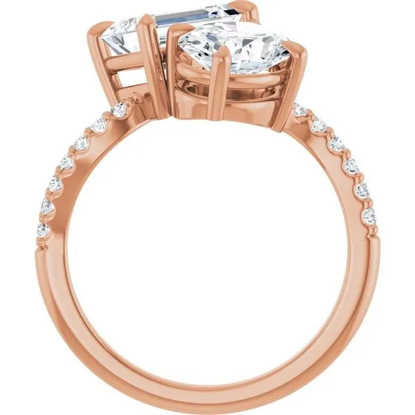 Two-Stone Bypass Engagement Ring Image 2 Raleigh Diamond Fine Jewelry Raleigh, NC