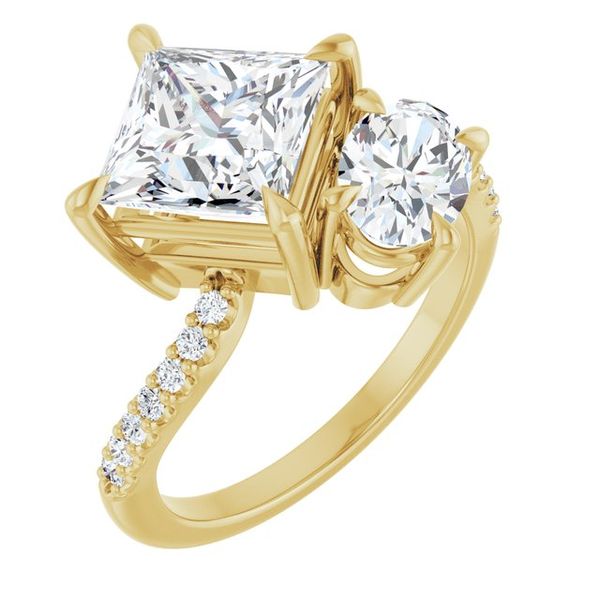 Two-Stone Bypass Engagement Ring