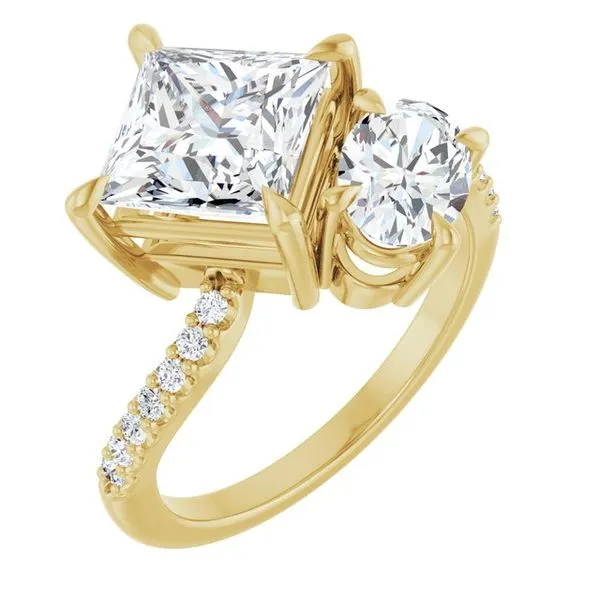 Two-Stone Bypass Engagement Ring Raleigh Diamond Fine Jewelry Raleigh, NC