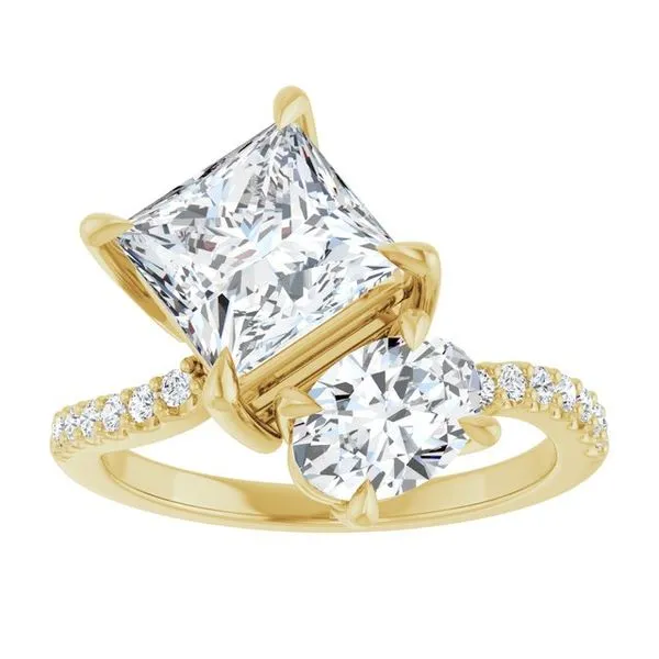 Two-Stone Bypass Engagement Ring Image 3 Raleigh Diamond Fine Jewelry Raleigh, NC