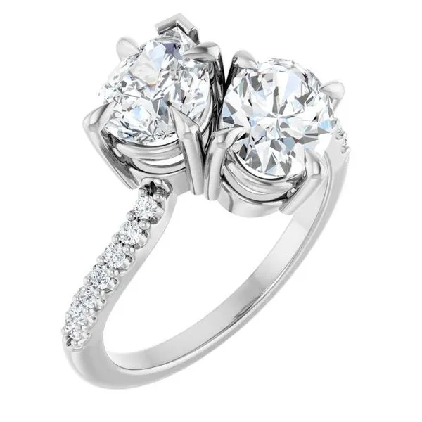 Two-Stone Bypass Engagement Ring