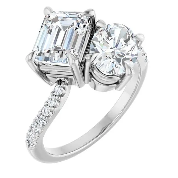 Two-Stone Bypass Engagement Ring Raleigh Diamond Fine Jewelry Raleigh, NC