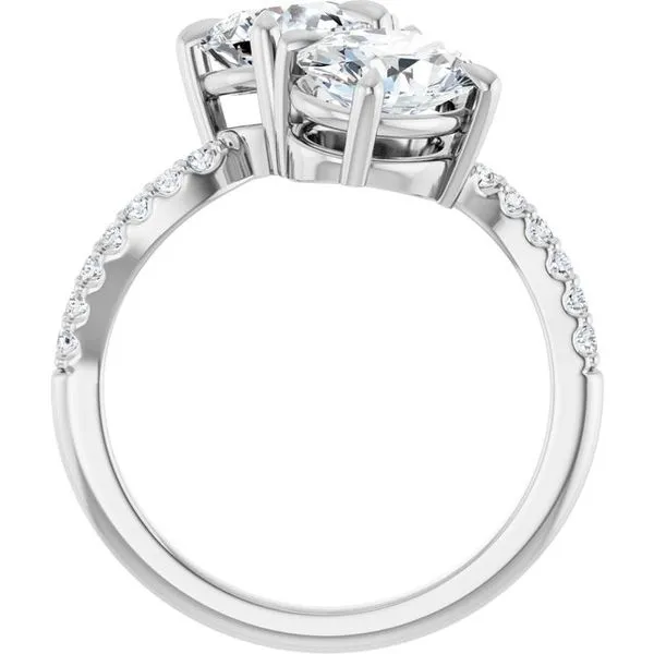 Two-Stone Bypass Engagement Ring Image 2 Raleigh Diamond Fine Jewelry Raleigh, NC