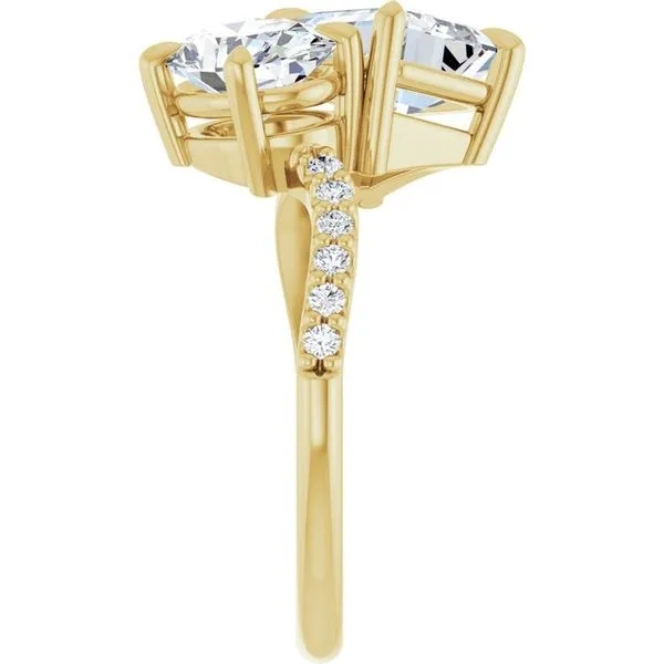 Two-Stone Bypass Engagement Ring Image 4 Raleigh Diamond Fine Jewelry Raleigh, NC