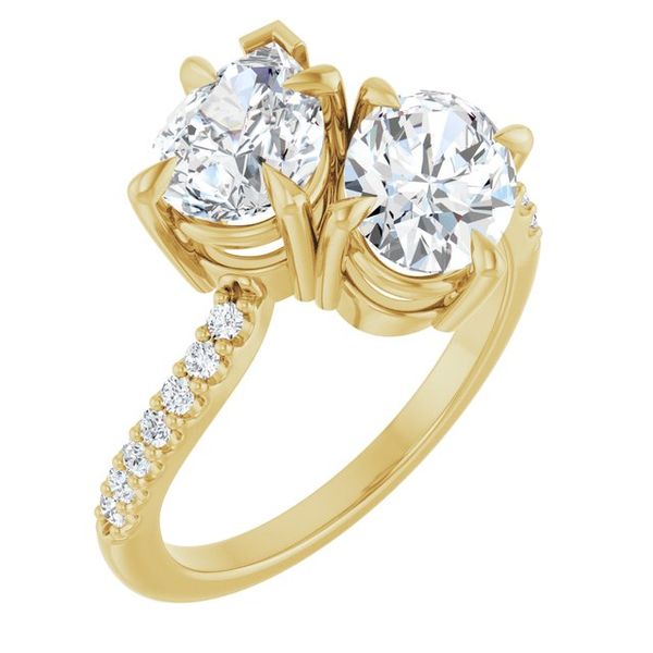 Two-Stone Bypass Engagement Ring