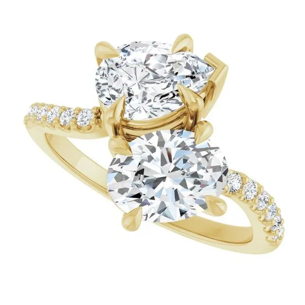Two-Stone Bypass Engagement Ring Image 5 Raleigh Diamond Fine Jewelry Raleigh, NC