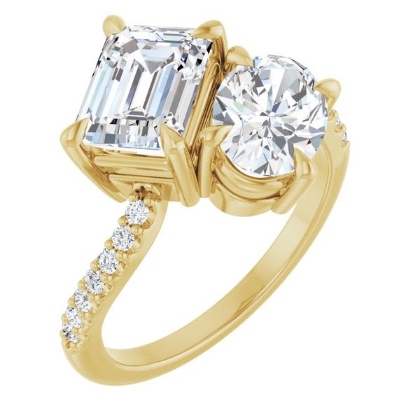 Two-Stone Bypass Engagement Ring