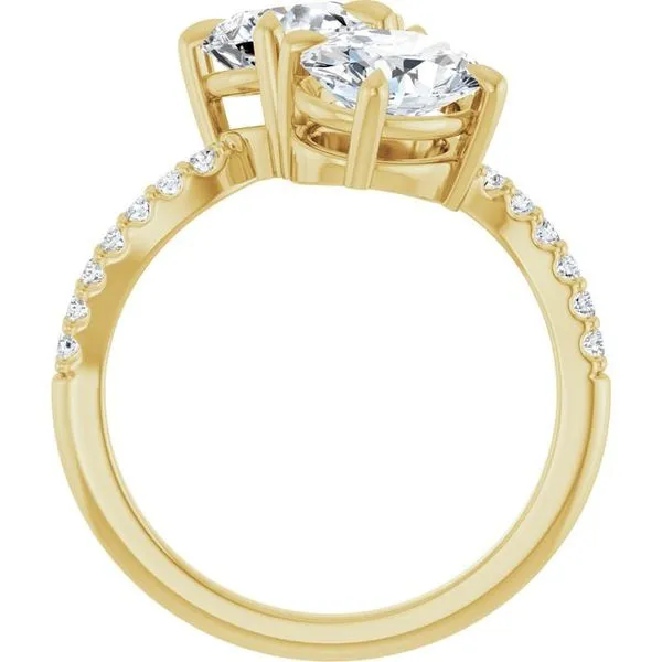 Two-Stone Bypass Engagement Ring Image 2 Raleigh Diamond Fine Jewelry Raleigh, NC