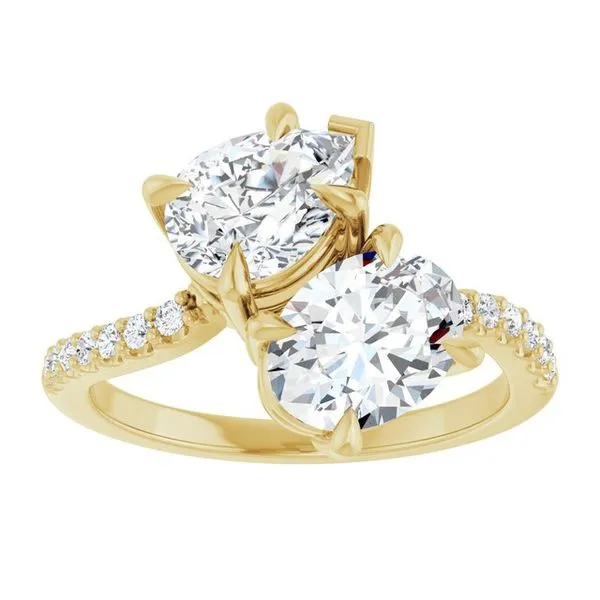 Two-Stone Bypass Engagement Ring Image 3 Raleigh Diamond Fine Jewelry Raleigh, NC