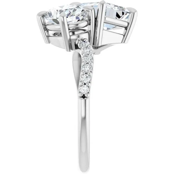 Two-Stone Bypass Engagement Ring Image 4 Raleigh Diamond Fine Jewelry Raleigh, NC