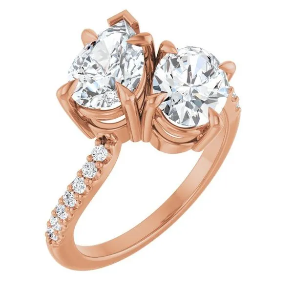 Two-Stone Bypass Engagement Ring Raleigh Diamond Fine Jewelry Raleigh, NC