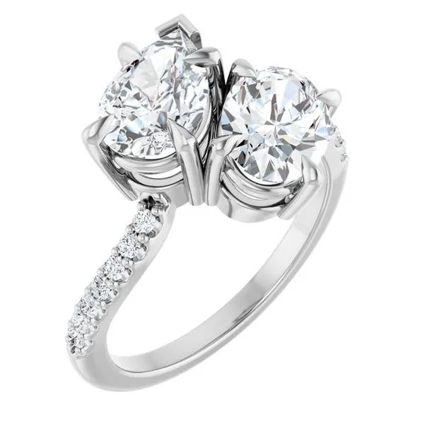 Two-Stone Bypass Engagement Ring Raleigh Diamond Fine Jewelry Raleigh, NC