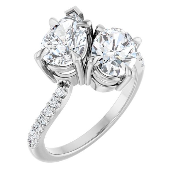 Two-Stone Bypass Engagement Ring