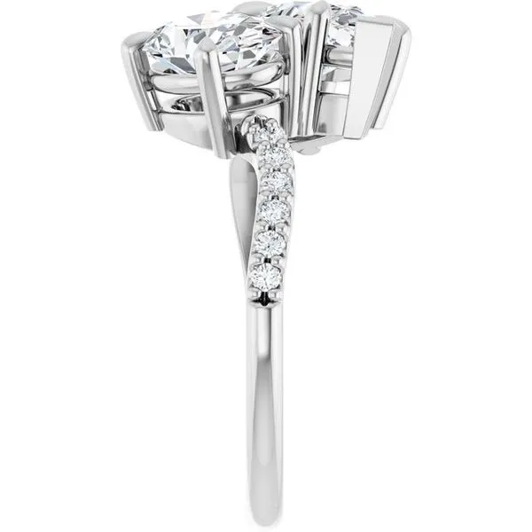 Two-Stone Bypass Engagement Ring Image 4 Raleigh Diamond Fine Jewelry Raleigh, NC
