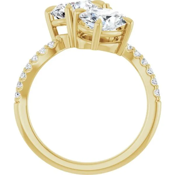 Two-Stone Bypass Engagement Ring Image 2 Raleigh Diamond Fine Jewelry Raleigh, NC