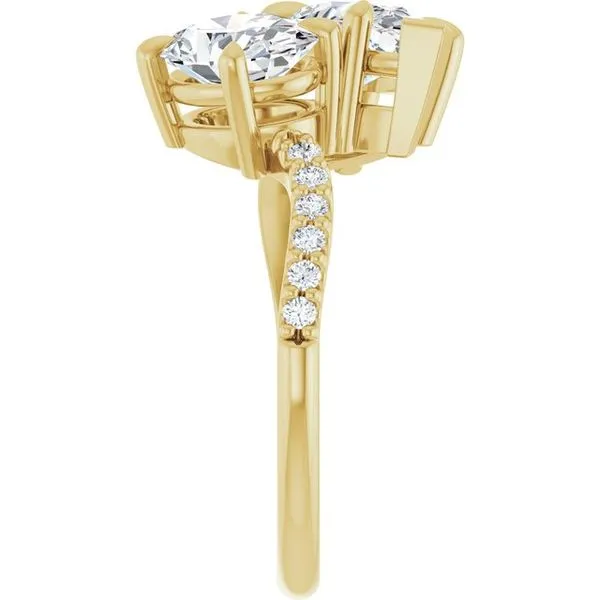 Two-Stone Bypass Engagement Ring Image 4 Raleigh Diamond Fine Jewelry Raleigh, NC