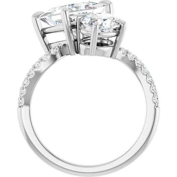Two-Stone Bypass Engagement Ring Image 2 Raleigh Diamond Fine Jewelry Raleigh, NC