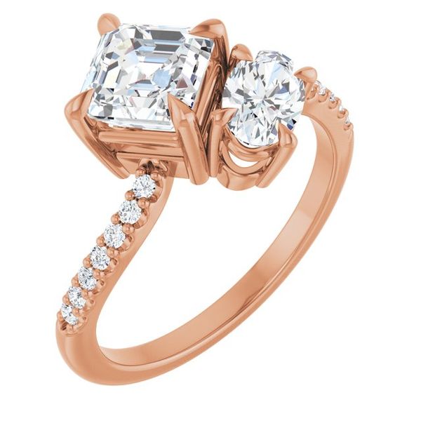 Two-Stone Bypass Engagement Ring