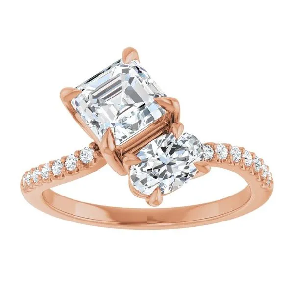 Two-Stone Bypass Engagement Ring Image 3 Raleigh Diamond Fine Jewelry Raleigh, NC