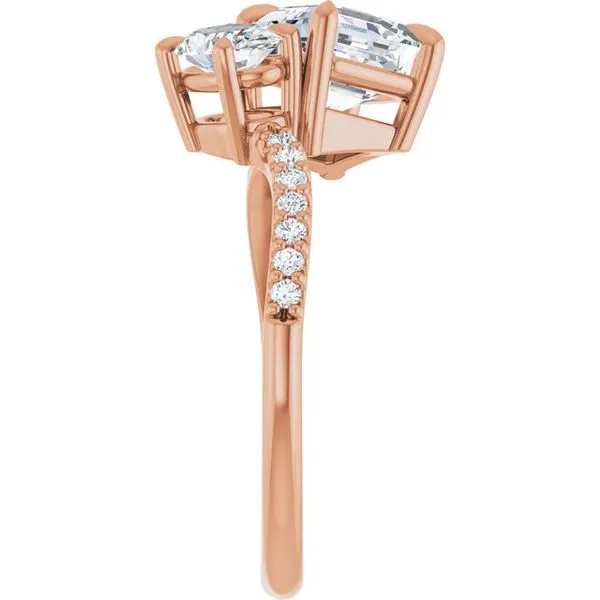 Two-Stone Bypass Engagement Ring Image 4 Raleigh Diamond Fine Jewelry Raleigh, NC