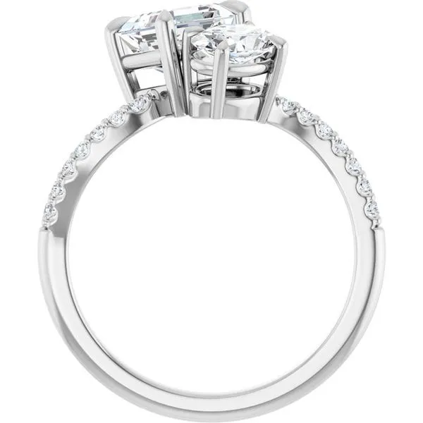 Two-Stone Bypass Engagement Ring Image 2 Raleigh Diamond Fine Jewelry Raleigh, NC