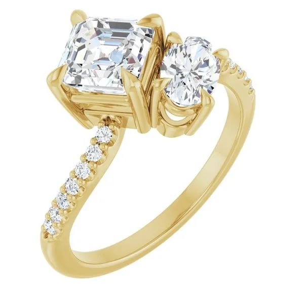Two-Stone Bypass Engagement Ring Raleigh Diamond Fine Jewelry Raleigh, NC