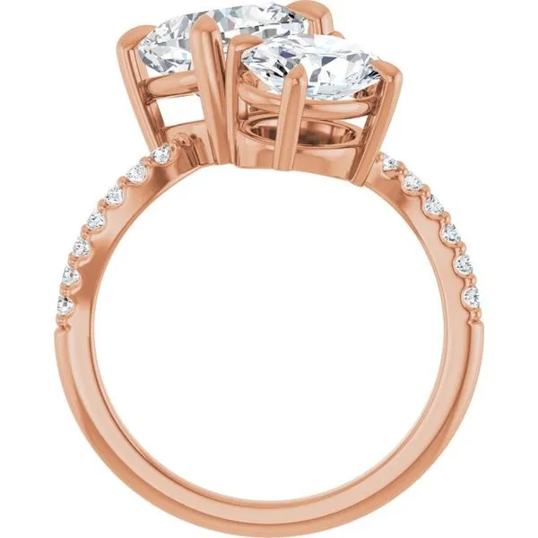 Two-Stone Bypass Engagement Ring Image 2 Raleigh Diamond Fine Jewelry Raleigh, NC